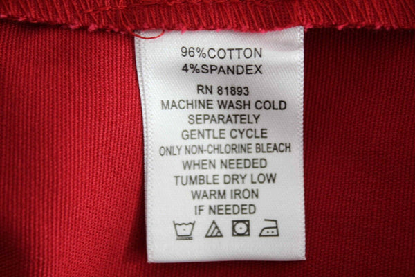 Denim & Co Sz M Red Button Up Lattice Cuff Cotton Blend 3/4 Sleeve Jacket