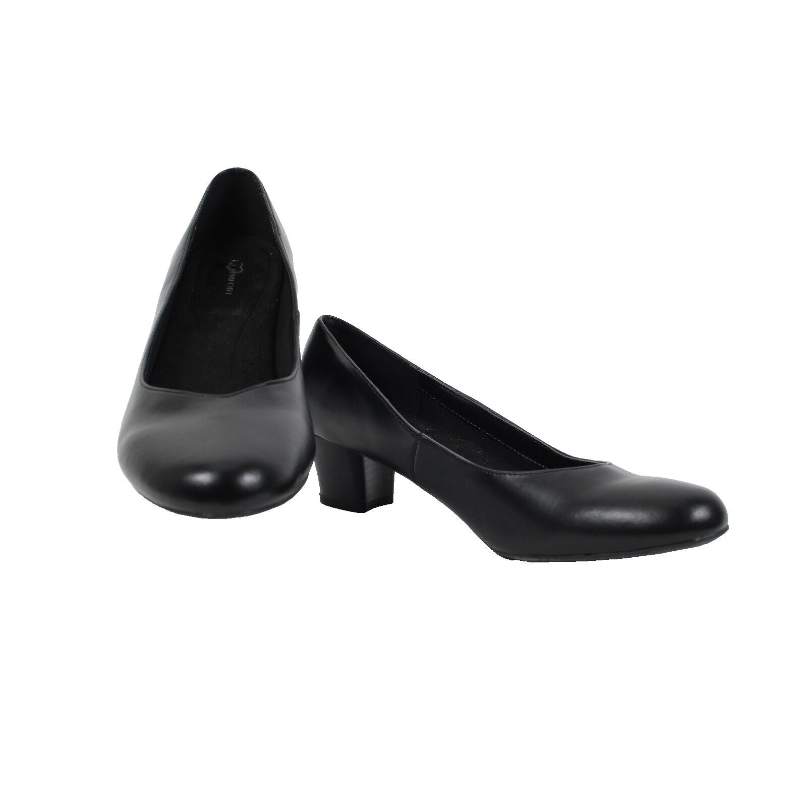 I Heart Comfort Layla 2 Sz 11 M Black Slip On Faux Leather Man Made 2" Heels