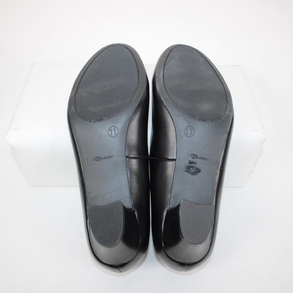 I Heart Comfort Layla 2 Sz 11 M Black Slip On Faux Leather Man Made 2" Heels
