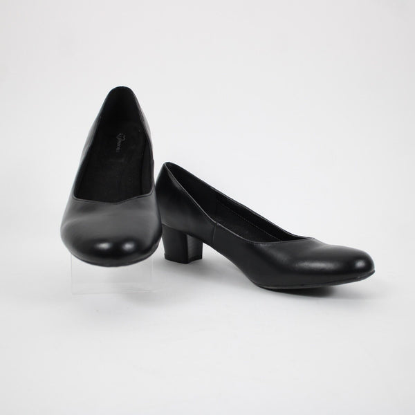 I Heart Comfort Layla 2 Sz 11 M Black Slip On Faux Leather Man Made 2" Heels