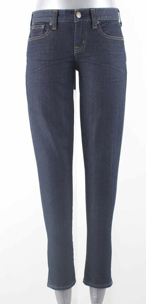 J Crew Toothpick NEW $125 Sz 26 X 29 Blue Denim Ankle Cotton Blend Jeans