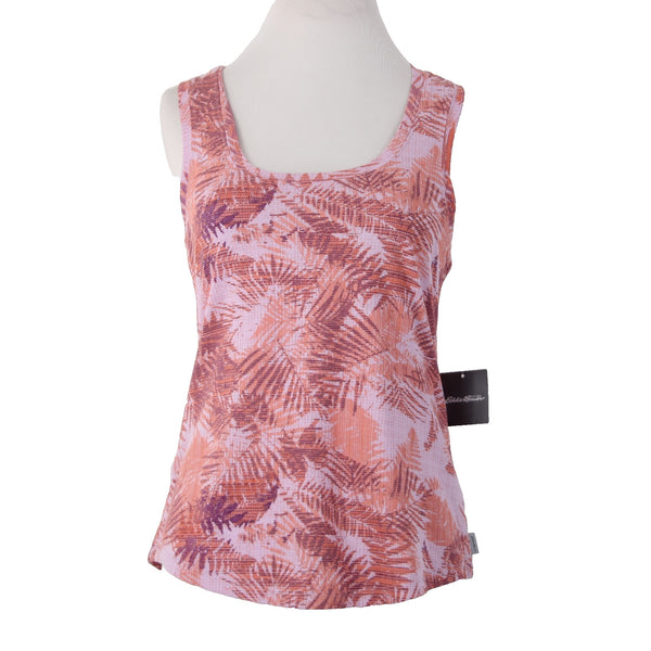 Eddie Bauer Myriad Top NEW $30 Sz XS Pink Violet Multi Color Cotton Poly Top