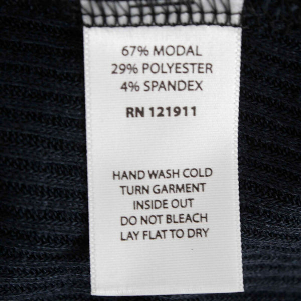 LNA Sz XS Black Ribbed Open Chest Modal Poly Spandex Knit Top