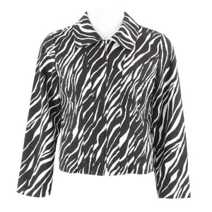 Requirements XL Black White Textured Zip Front Cotton Poly Lining Jacket