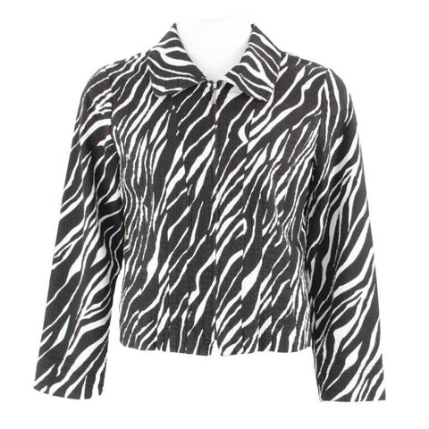 Requirements XL Black White Textured Zip Front Cotton Poly Lining Jacket