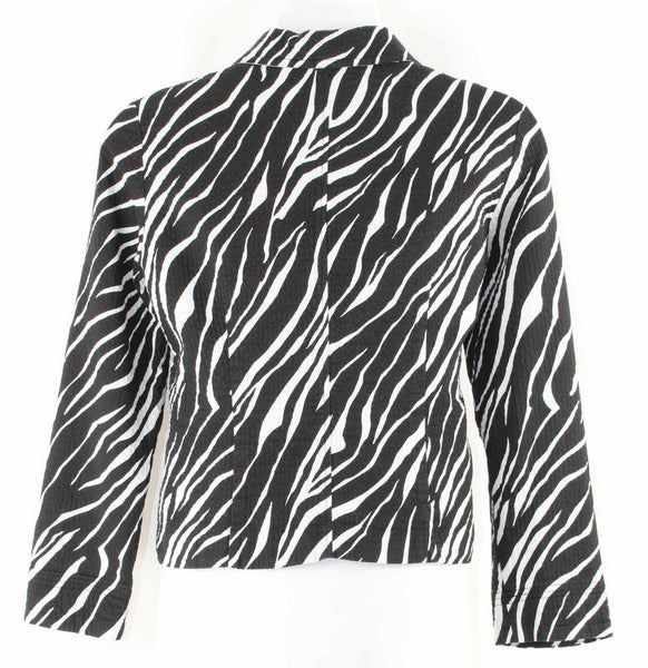 Requirements XL Black White Textured Zip Front Cotton Poly Lining Jacket