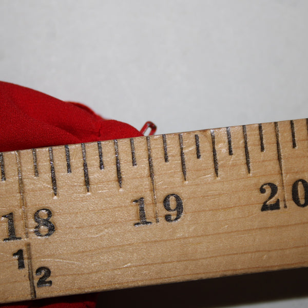 Ellen Tracy Allard Sz XL Red Silk Blnd Ruched Boned Sides Strapless Side Zip Top