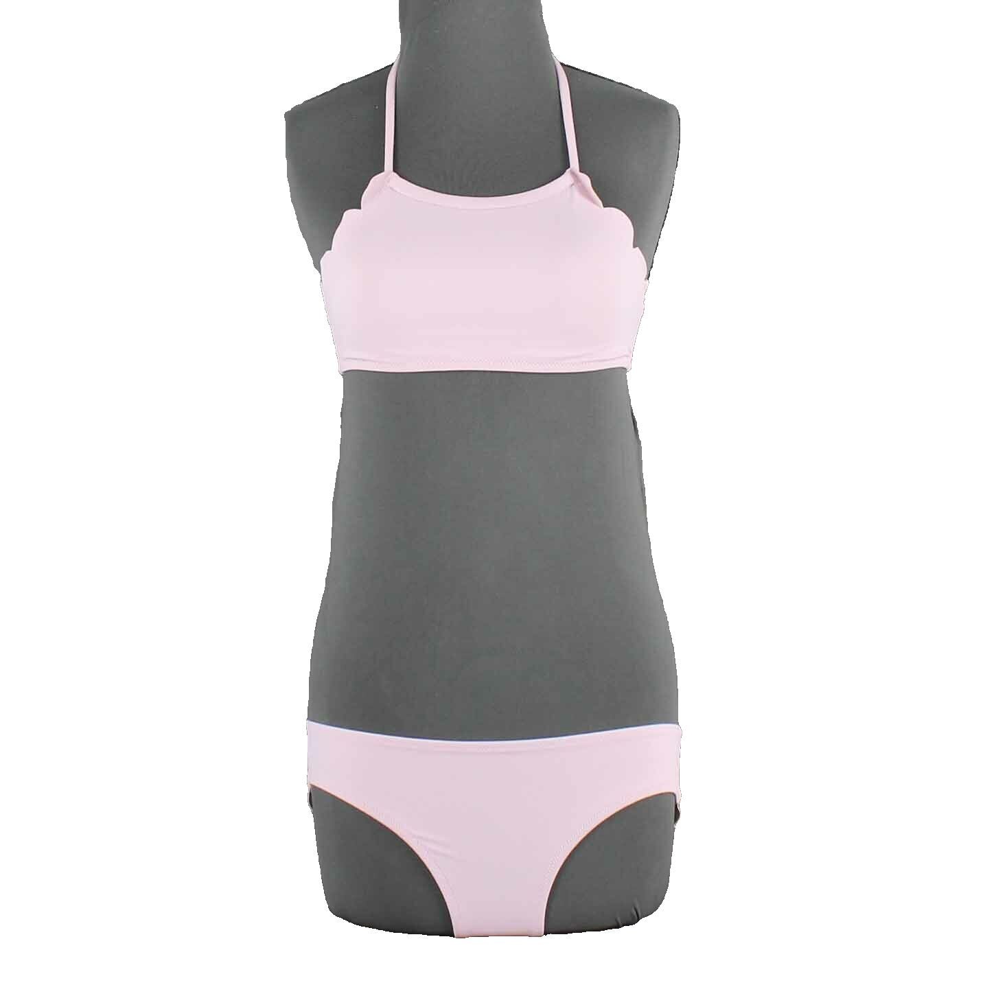 Vanilla Beach Sz L Lavender Purple Nylon Spandex Polyester Bikini Swim Suit 336
