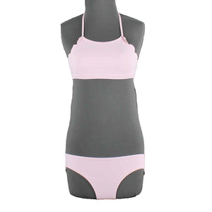 Vanilla Beach Sz L Lavender Purple Nylon Spandex Polyester Bikini Swim Suit 336