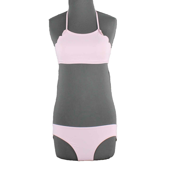 Vanilla Beach Sz L Lavender Purple Nylon Spandex Polyester Bikini Swim Suit 336