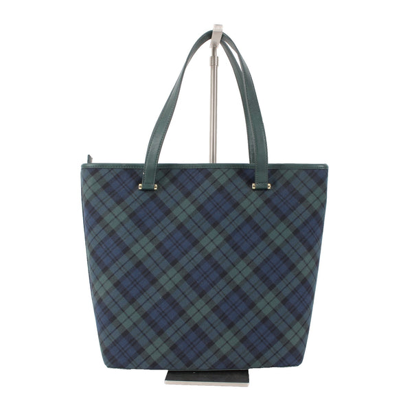 J Crew Purse NEW $109 16 x 12 x 3 Green Navy Blue Plaid Shoulder Purse