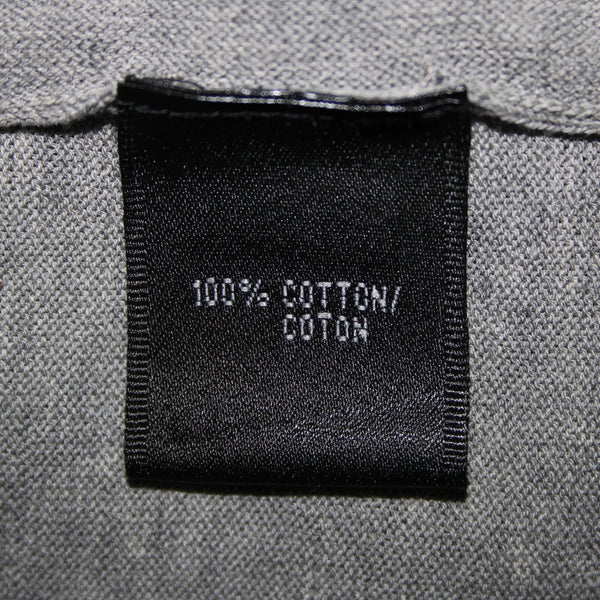 Lafayette 148 Sz P Gray Black Waterfall Ombre Draped 100% Cotton Wrap Sweater