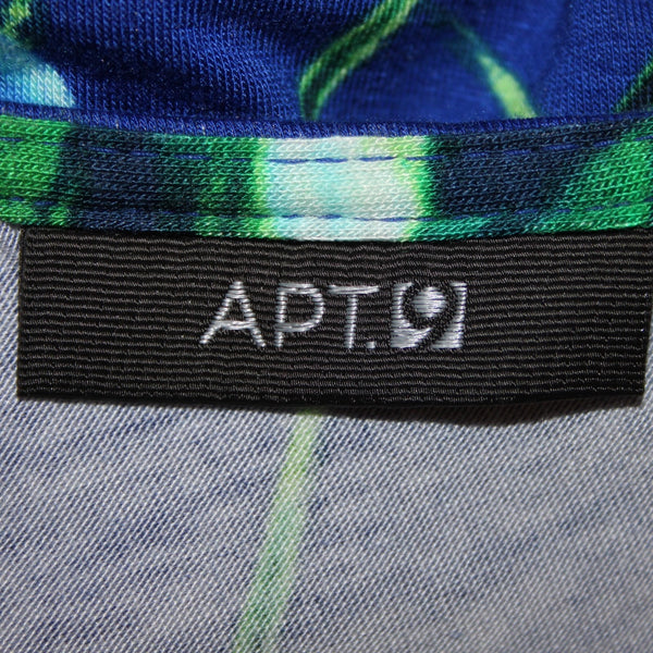 Apt 9 Dress NEW $50 Sz XL Blue Multi Color Floral Knit Maxi Rayon Spandex Dress