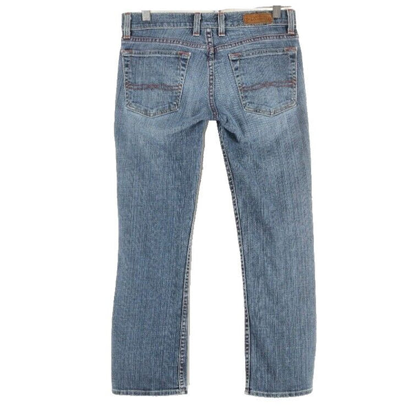 Lucky Sundown Skinny Sz 2 x 24 Blue Denim Cotton Blend Capri Crop Jeans