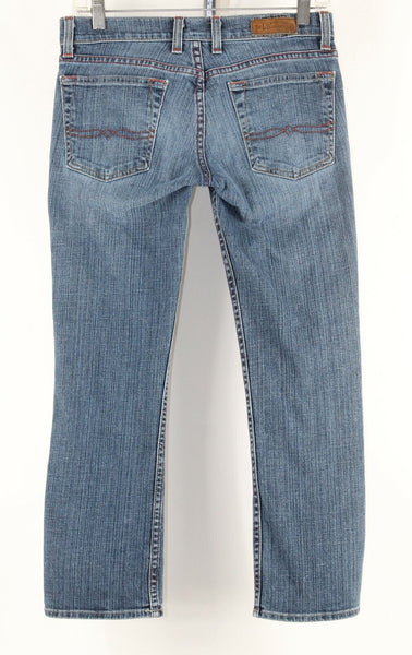 Lucky Sundown Skinny Sz 2 x 24 Blue Denim Cotton Blend Capri Crop Jeans