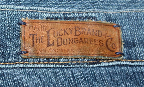 Lucky Sundown Skinny Sz 2 x 24 Blue Denim Cotton Blend Capri Crop Jeans