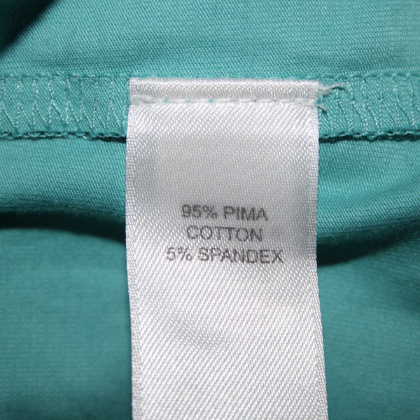 Pure Jill NEW $29 Sz S Stream Blue Round Neck Pima Cotton Spandex Tank Top