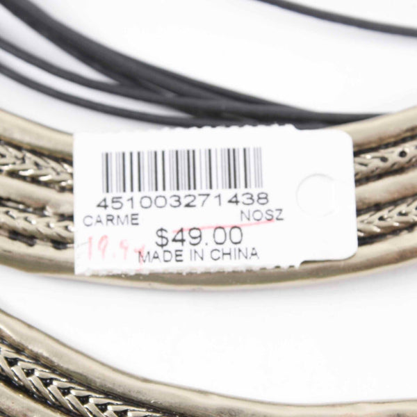 Chicos NEW Carme Goldtone Black 18" Ext. 4" Statement Necklace