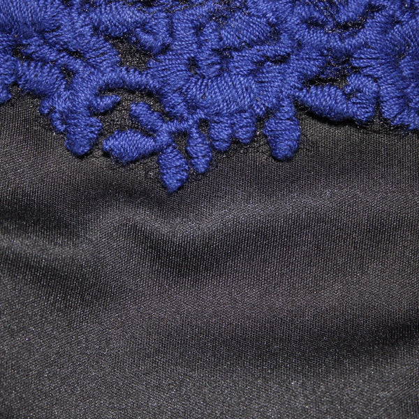 Tadashi Dress Sz 10 Embroidered Lace Sheath Royal Blue Party Cocktail Dress