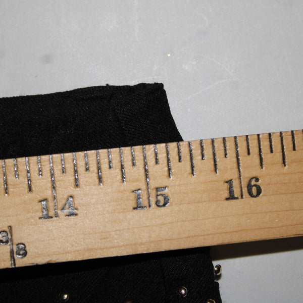 Wow Couture Sz M x 29 Black Gold Studded Cotton Viscose Spandex AS IS Pant
