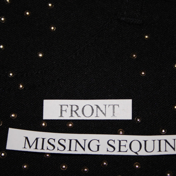 Wow Couture Sz M x 29 Black Gold Studded Cotton Viscose Spandex AS IS Pant