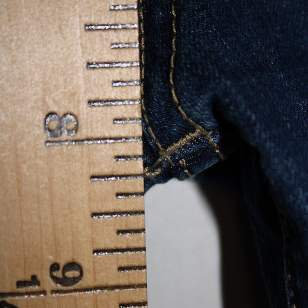 Cristina V Sz 4 x 25 Blue Denim Fringe Bell Bottoms Cotton Polyester Jeans