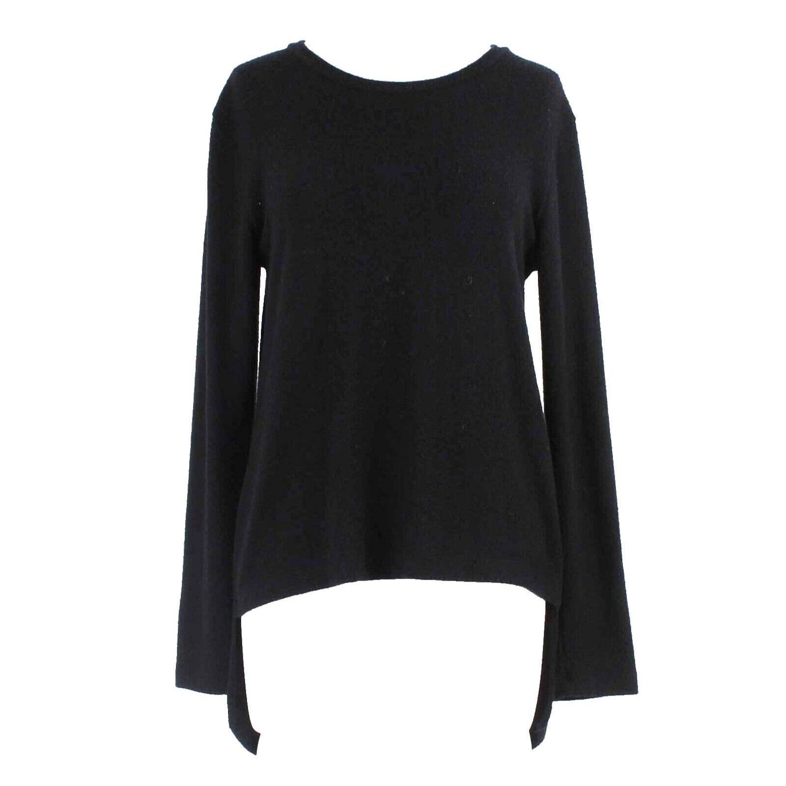 LNA NEW $115 Sz S Black Hi Lo Tails Pullover Soft Knit Poly Blend Sweater