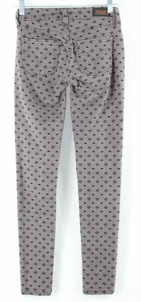 Levi's 535 Sz 1 x 30 Taupe Black Print Skinny Denim Cotton Blend Legging Pant