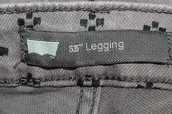 Levi's 535 Sz 1 x 30 Taupe Black Print Skinny Denim Cotton Blend Legging Pant
