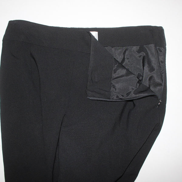 Oscar De La Renta Pant Sz 2 x 33 Black Straight Leg Wool Elastane Pant