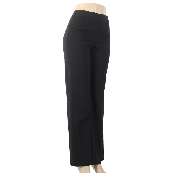 Oscar De La Renta Pant Sz 2 x 33 Black Straight Leg Wool Elastane Pant