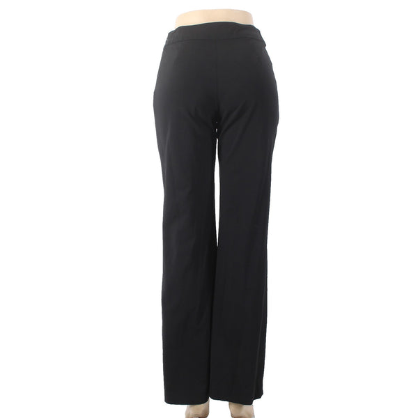 Oscar De La Renta Pant Sz 2 x 33 Black Straight Leg Wool Elastane Pant