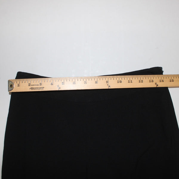 Oscar De La Renta Pant Sz 2 x 33 Black Straight Leg Wool Elastane Pant