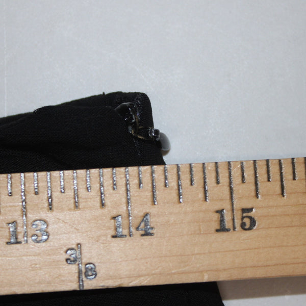 Oscar De La Renta Pant Sz 2 x 33 Black Straight Leg Wool Elastane Pant