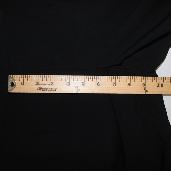 Oscar De La Renta Pant Sz 2 x 33 Black Straight Leg Wool Elastane Pant