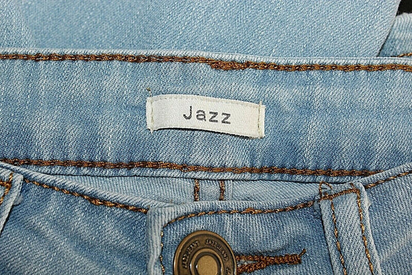 Jazz Sz 1 x 30 Blue Distressed Denim Embroidered Cotton Blend Skinny Jeans
