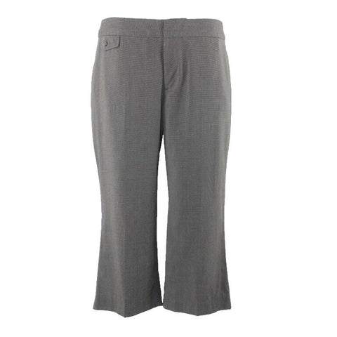 Merona NEW Sz 18 x 24 Black Tan Cropped Rayon Poly Trouser Pants