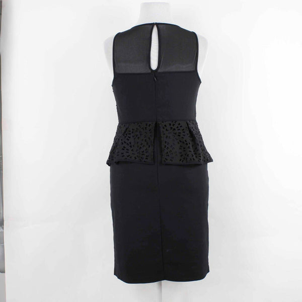 Lane Bryant NEW $90 Sz 14 Black Cut Out Sheer Lined Poly Cotton Bodycon Dress