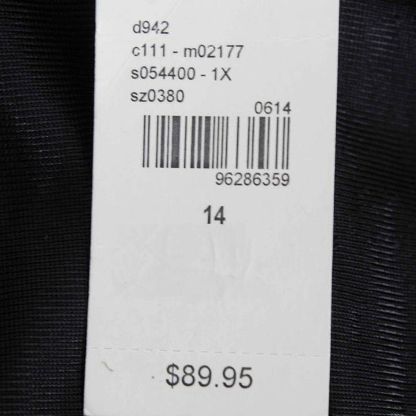 Lane Bryant NEW $90 Sz 14 Black Cut Out Sheer Lined Poly Cotton Bodycon Dress