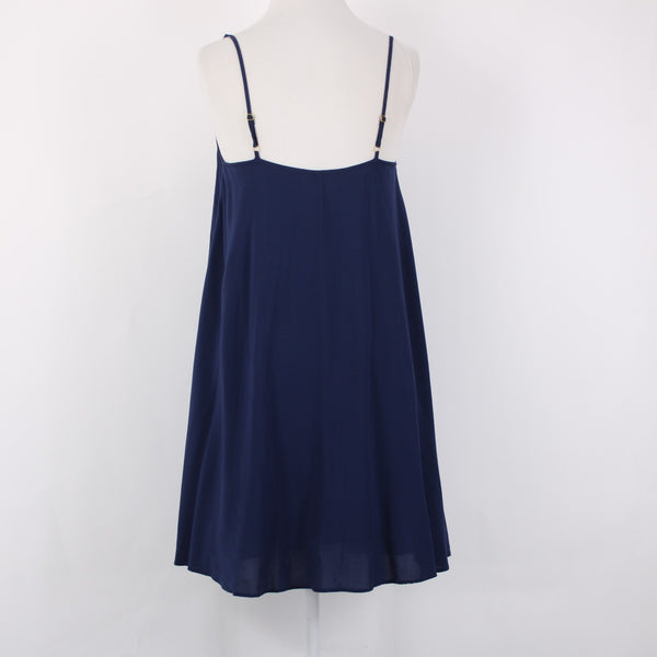Lily Pulitzer Dress Sz XS Navy Blue Lined Sleeveless Rayon Polyester Dress