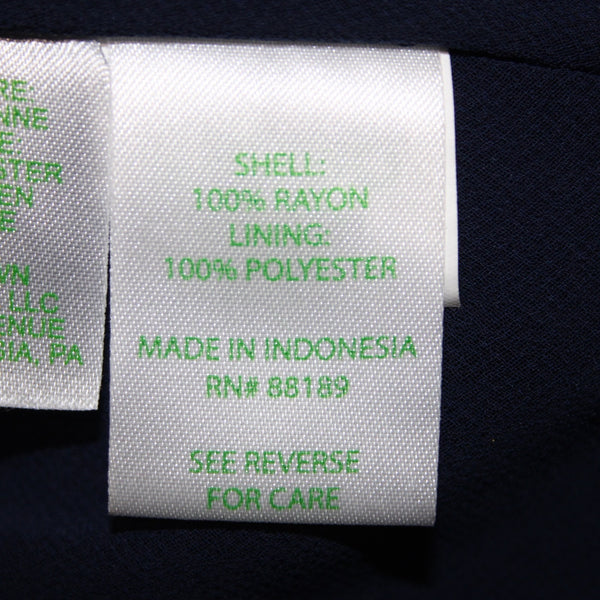 Lily Pulitzer Dress Sz XS Navy Blue Lined Sleeveless Rayon Polyester Dress