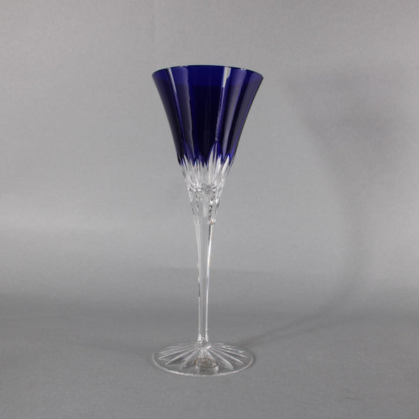 Ajra Bohemian Wine Glass Blue 24% PbO Crystal 8.5" Wine Glass