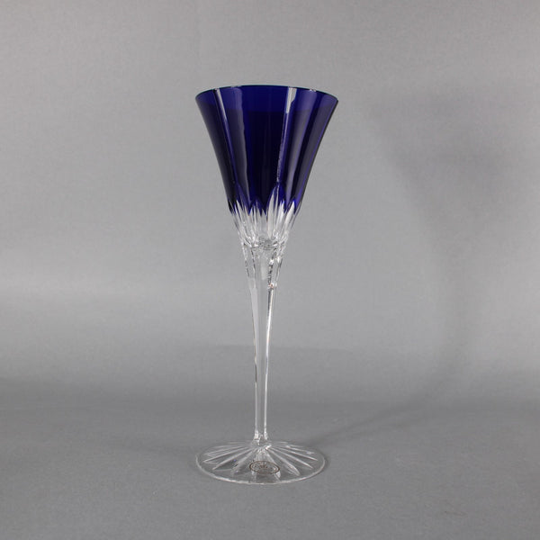 Ajra Bohemian Wine Glass Blue 24% PbO Crystal 8.5" Wine Glass