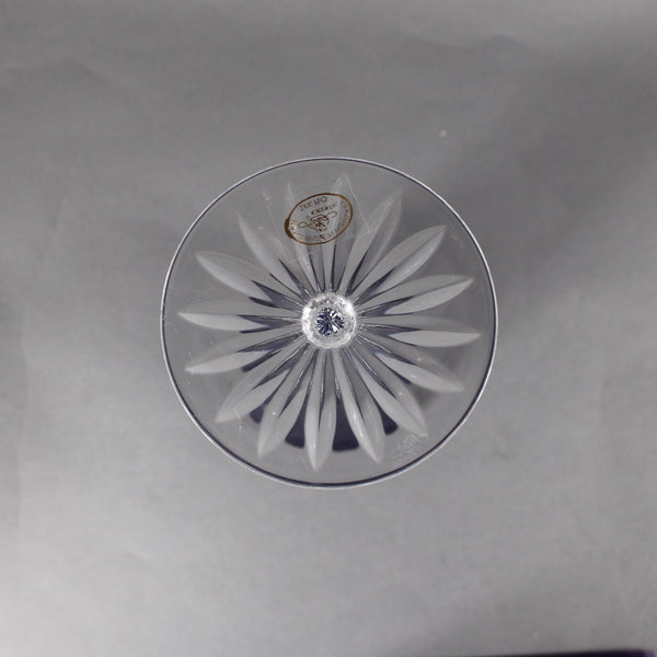 Ajra Bohemian Wine Glass Blue 24% PbO Crystal 8.5" Wine Glass