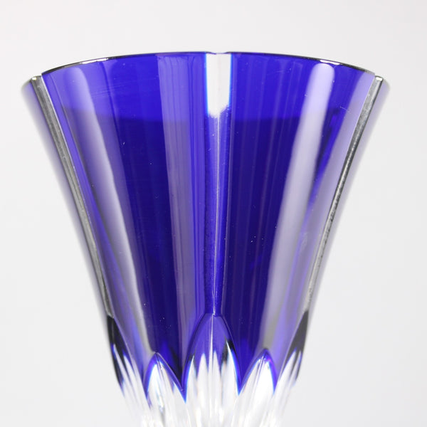 Ajra Bohemian Wine Glass Blue 24% PbO Crystal 8.5" Wine Glass
