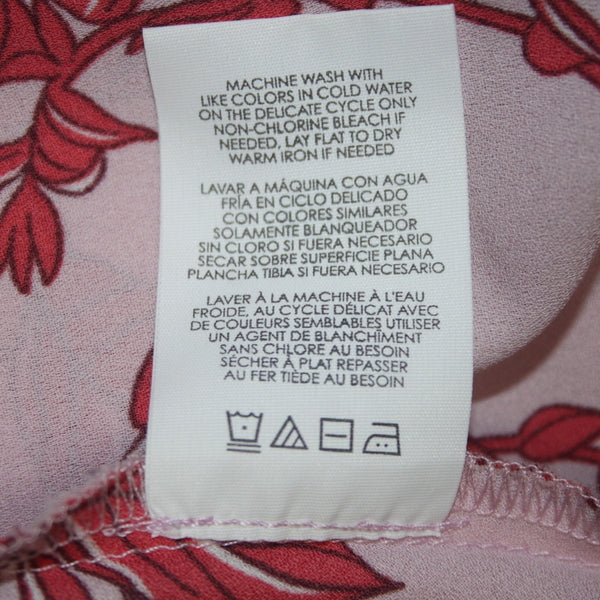 Cabi Top Sz XL Pink Red Floral Spaghetti Strap 100% Polyester Top