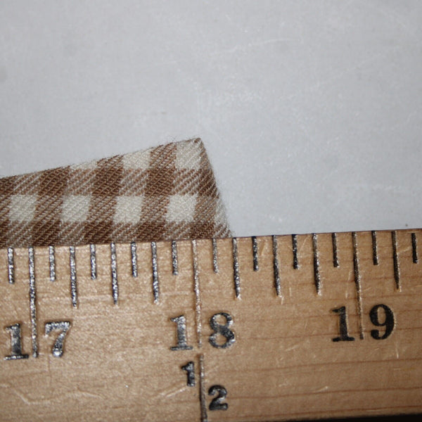 Pendleton Sz 14 x 30 Brown Cream Check Pockets 100% Virgin Wool Pant