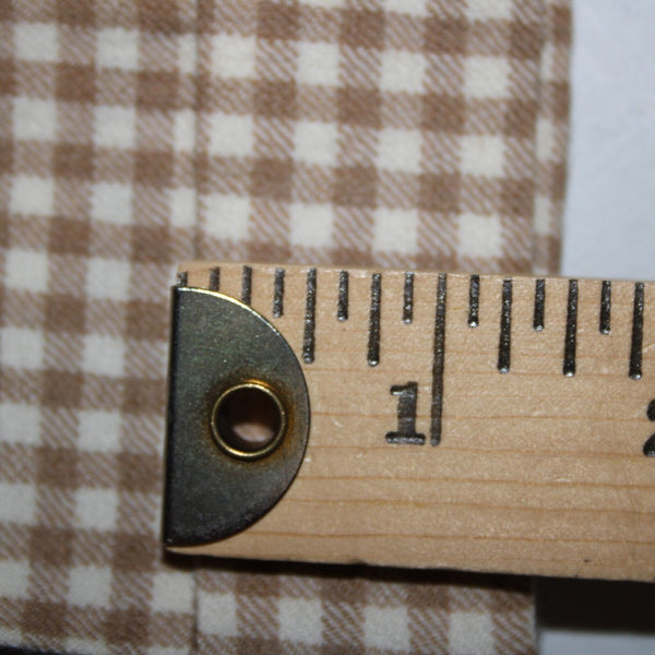 Pendleton Sz 14 x 30 Brown Cream Check Pockets 100% Virgin Wool Pant