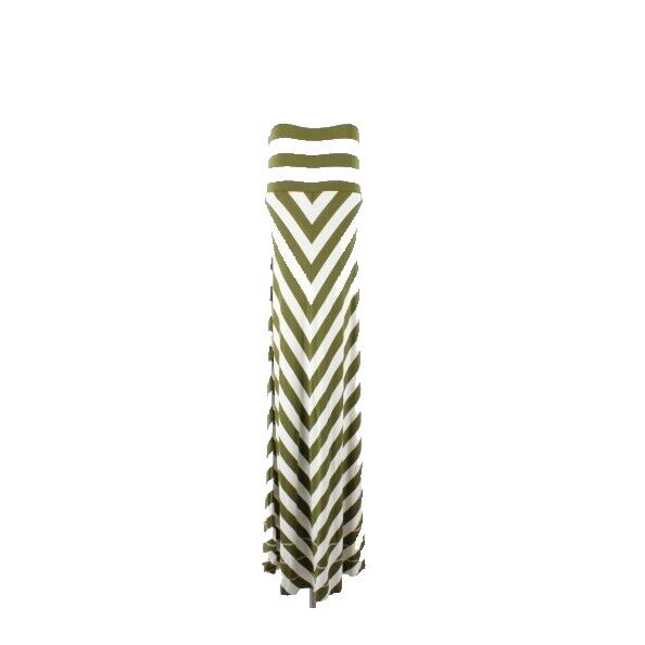 Sahalie Sz S Olive Ivory Stripe Extra Long Raw Hem Rayon Blend Maxi Dress