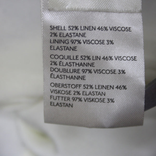 Anthropologie Dress NEW $148 Maeve Sz 14 Blue Brown White Linen Viscose Dress